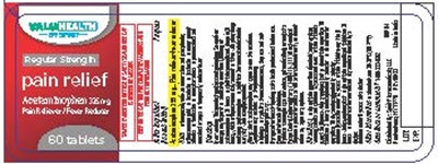 Apap Label (Valuhealth Apap 325mg Tablets 60ct Lbl)